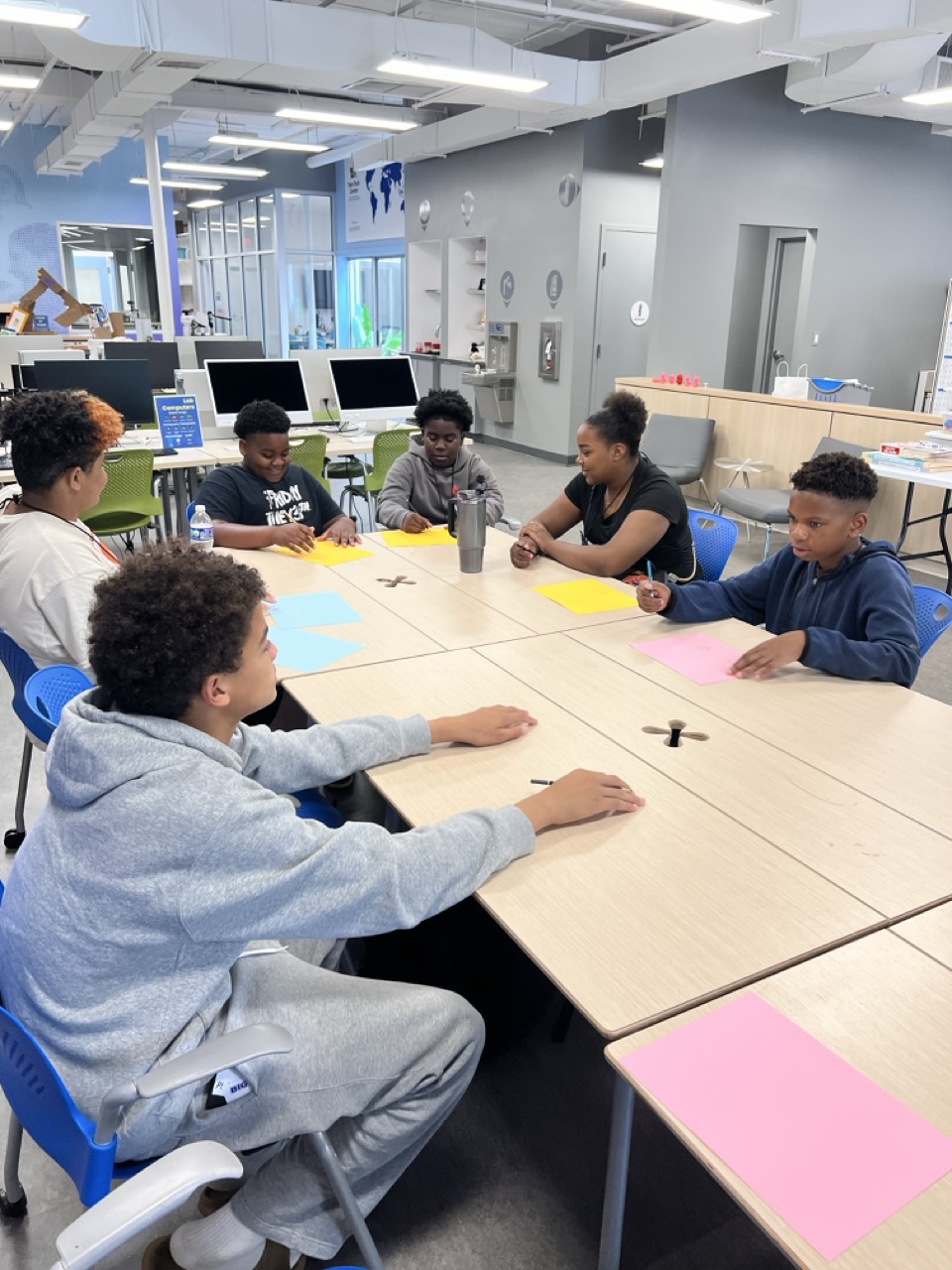 Students at a table